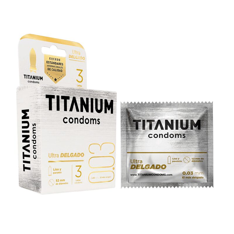 Condones Titanium Ultra Delgado x3 Unidades - Imagen 2