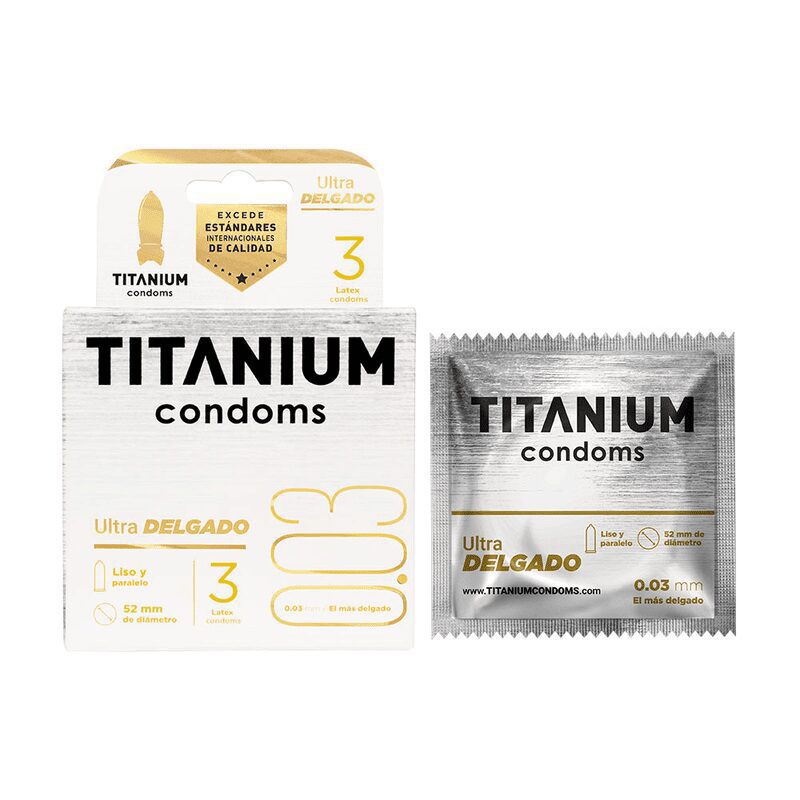 Condones Titanium Ultra Delgado x3 Unidades - Imagen 3