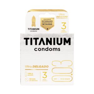 Condones Titanium Ultra Delgado x3 Unidades