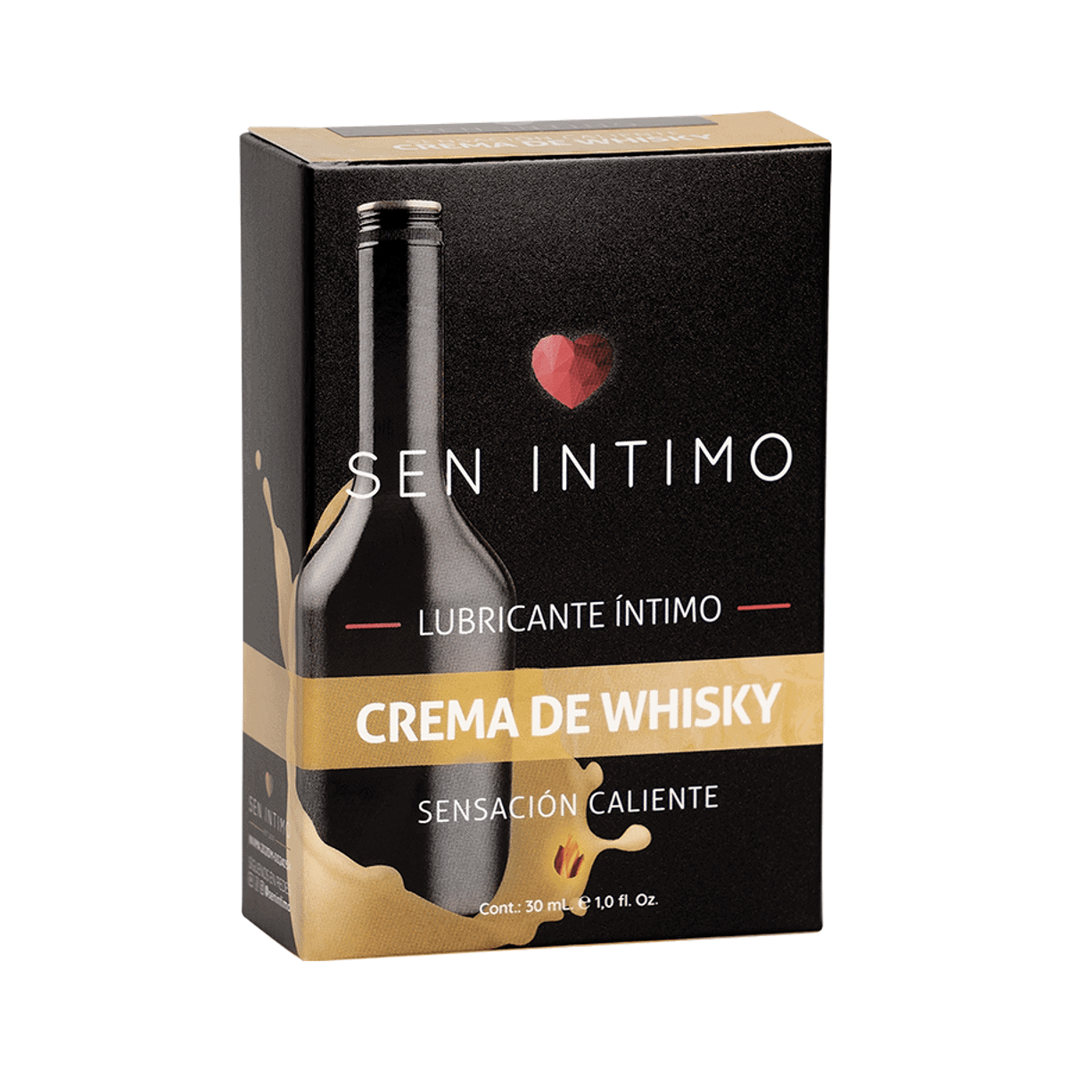 Lubricante Crema de Whisky Sensación Caliente x 30ml Sen Íntimo - Imagen 2