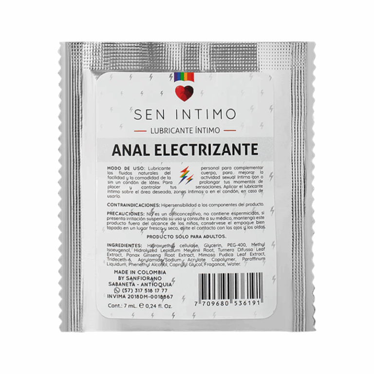 Lubricante Íntimo Anal Electrizante Sachet x 7 ml