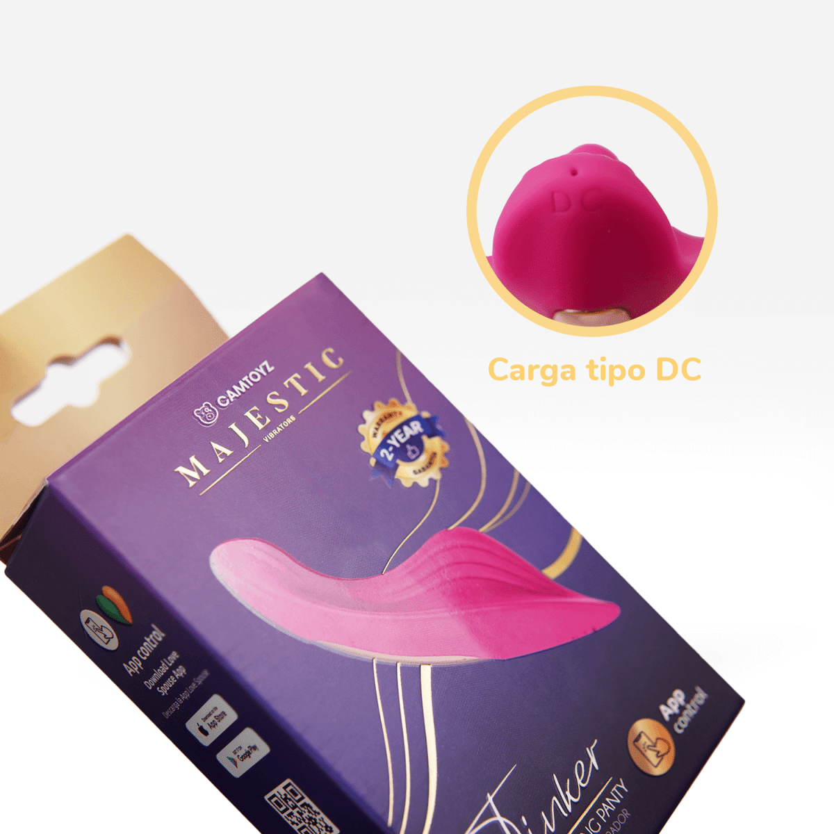 Vibrador Para Panty Tinker Con App Camtoyz - Imagen 5