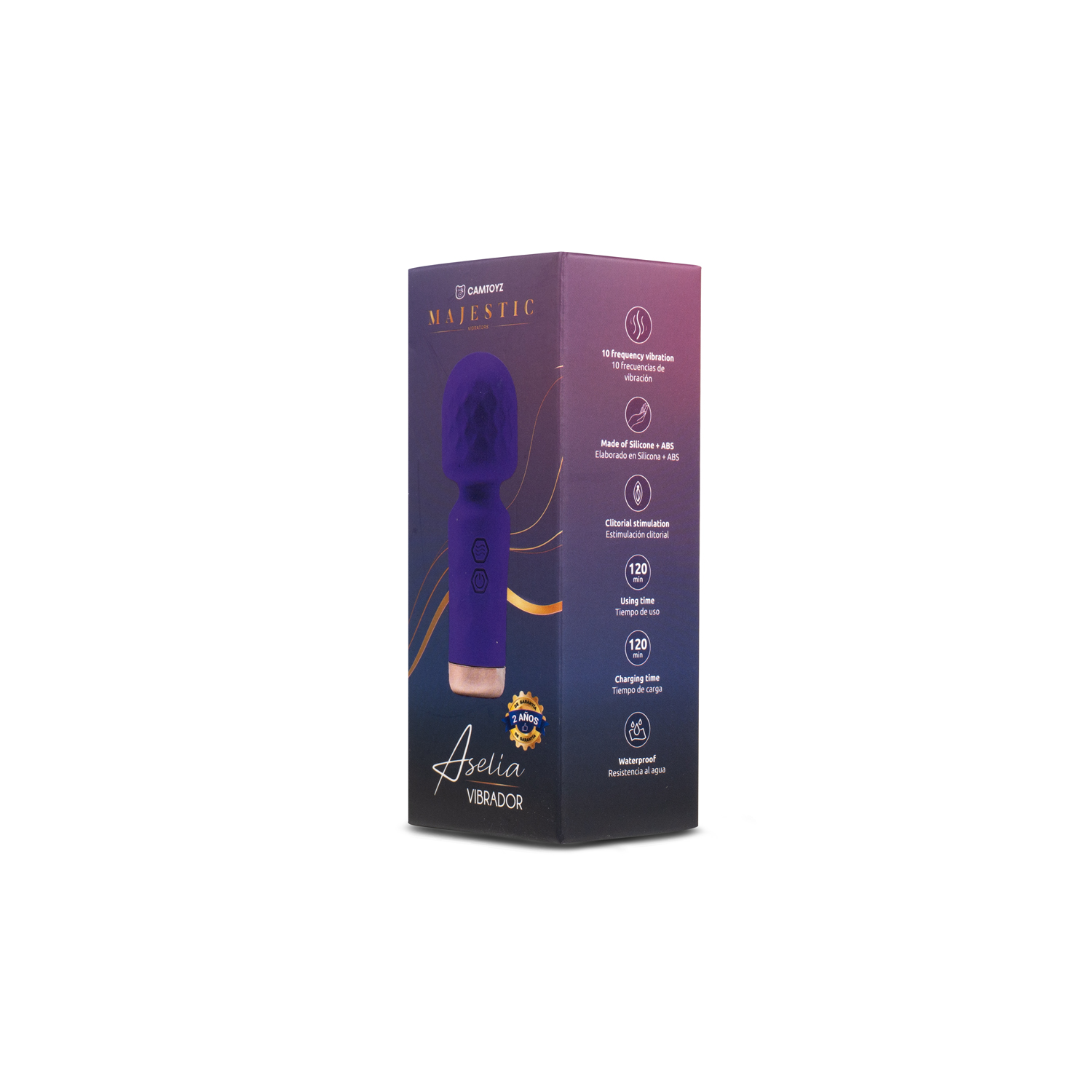 Vibrador Aselia Morado Camtoyz - Imagen 3