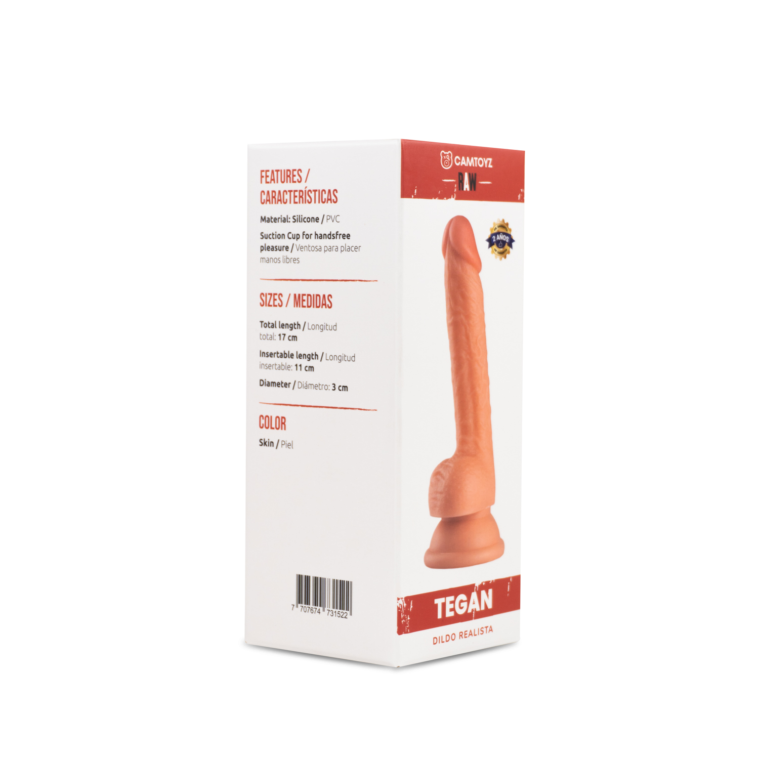 Dildo Realista Tegan 16,5 cm Camtoyz - Imagen 2