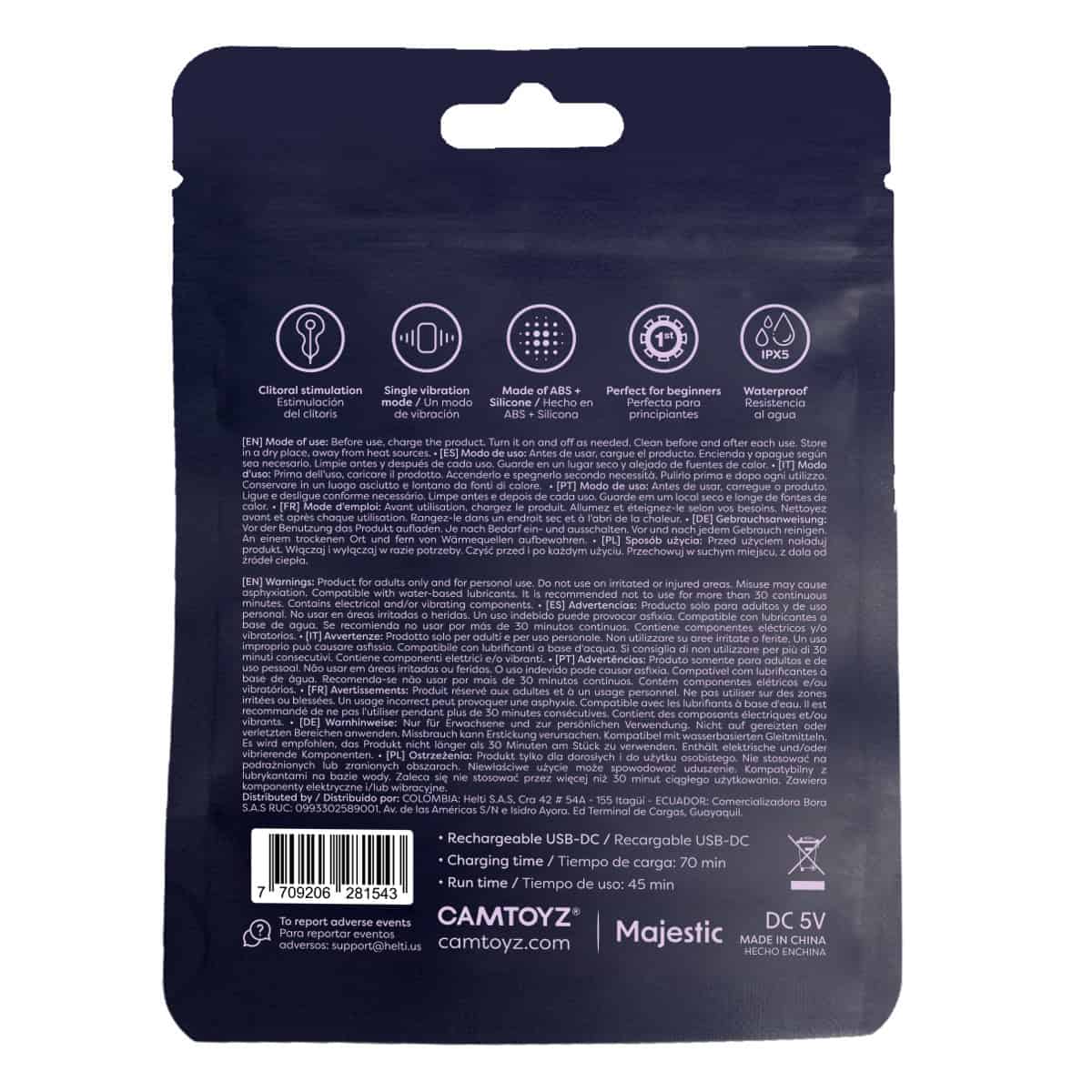 Bala vibradora recargable O-Bullet Camtoyz - Imagen 3