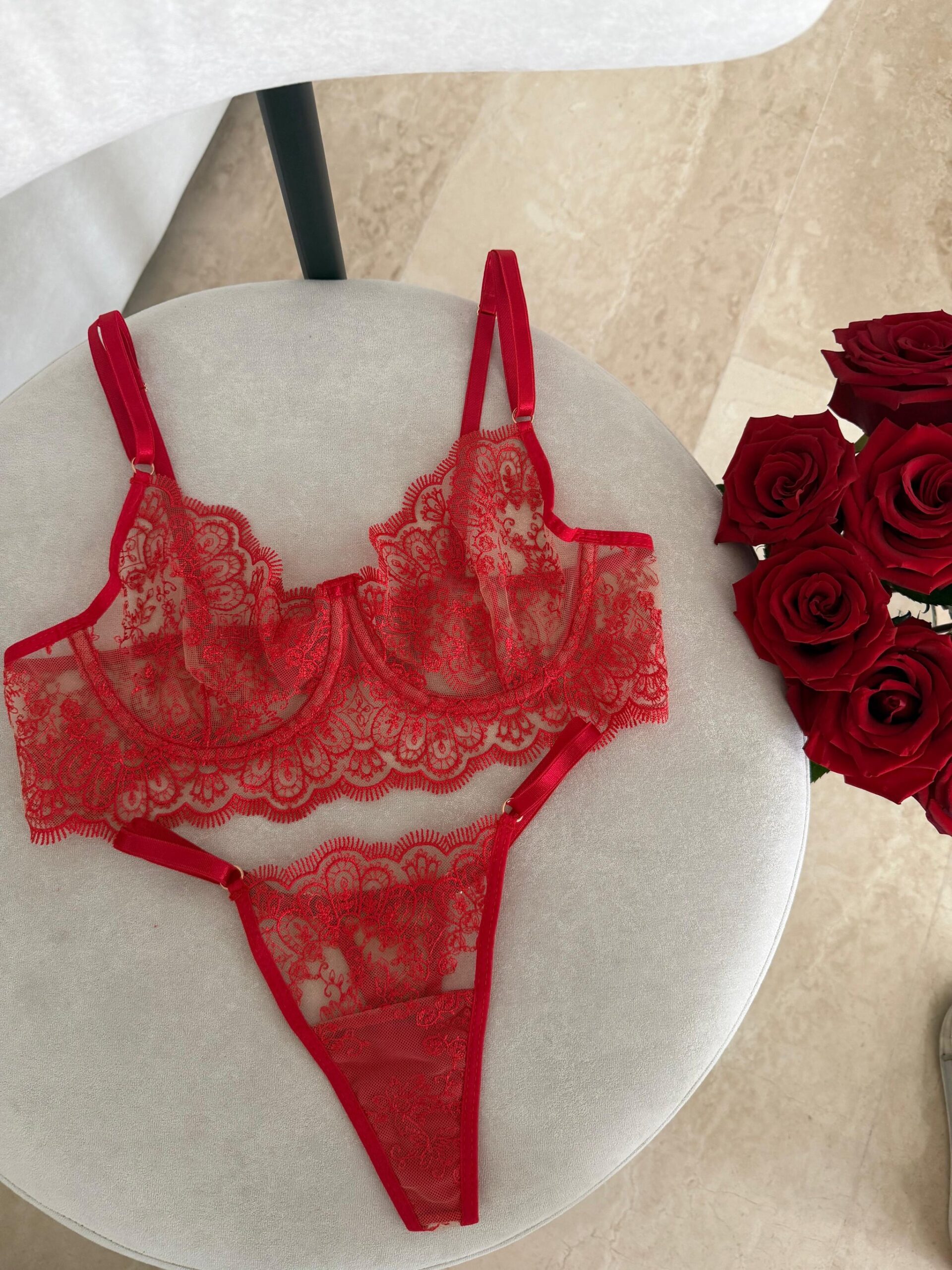 Lencería erótica Set Anny Rojo